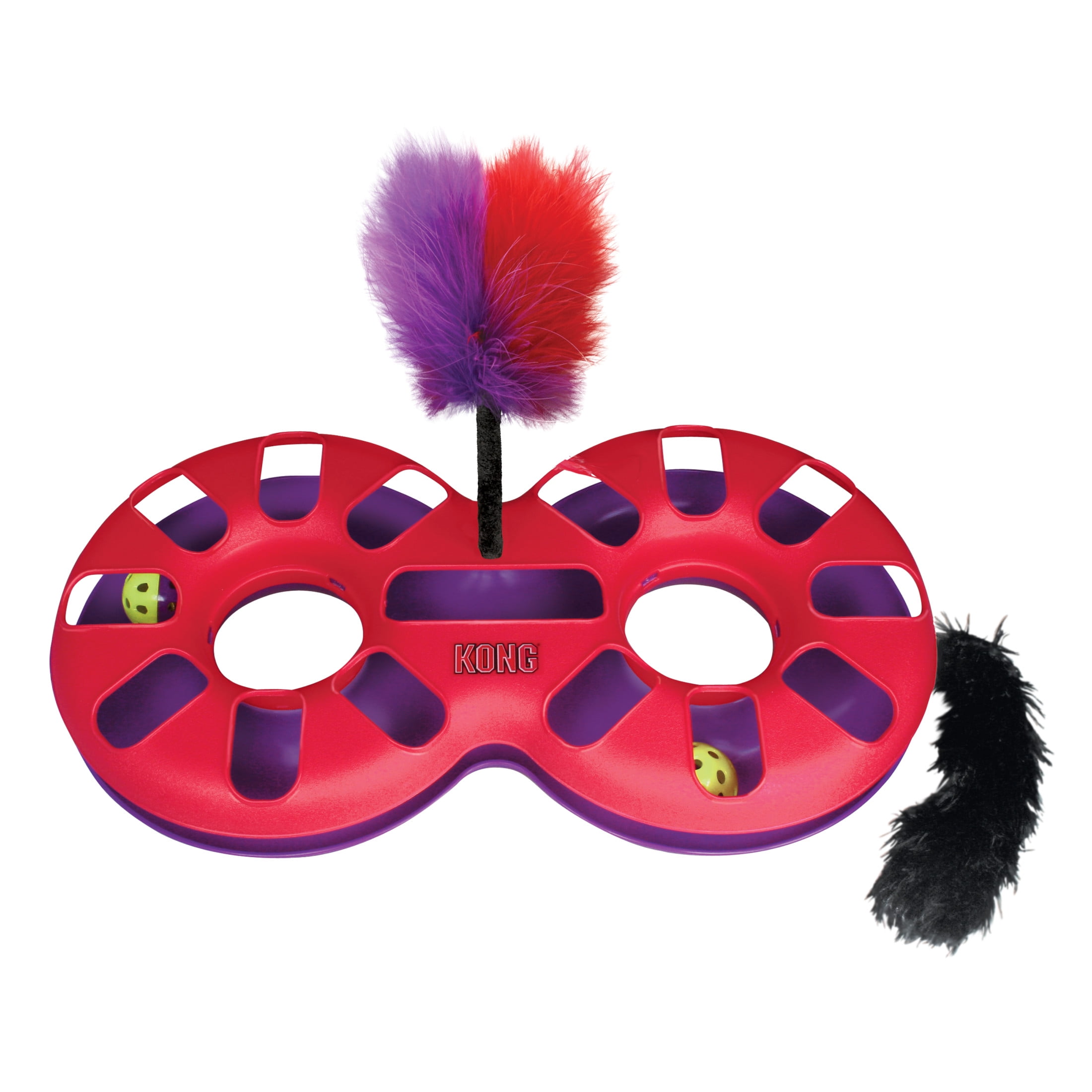KONG® Active Eight Track Cat Toy, Two Rattling Balls Included, with Premium North American Catnip