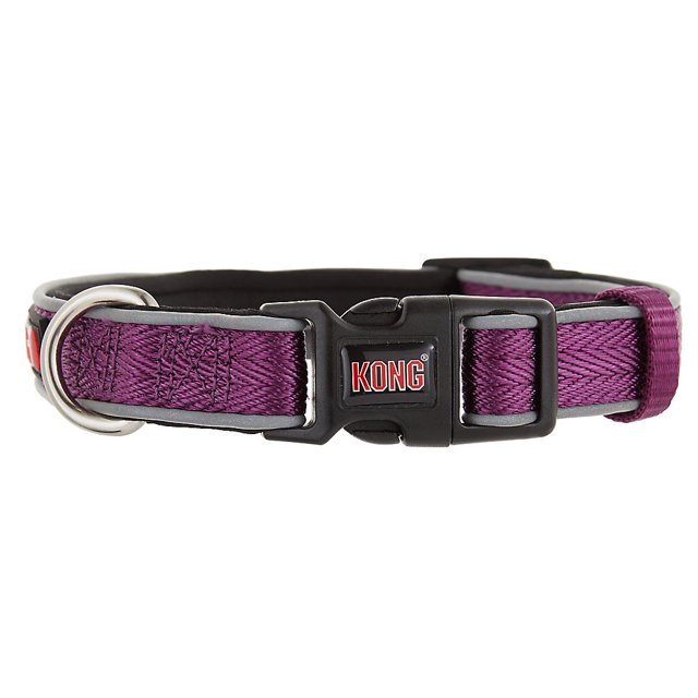 Kong Comfort Padded Dog Collars Medium 14" 20" in Weave Purple