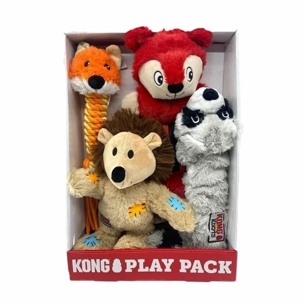 Kong Play Pack Dog Toys, 4 Pack