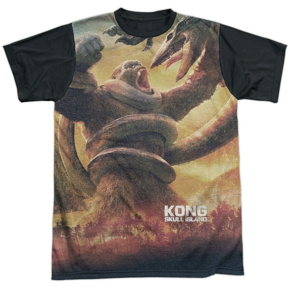 Kong Skull Island The Mighty Jungle Mens Sublimation Shirt with Black Back