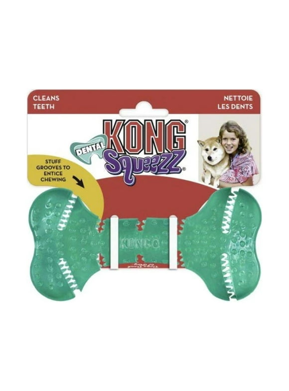Kong Squeezz Dental Bone Dog Toy Medium - 1 Count