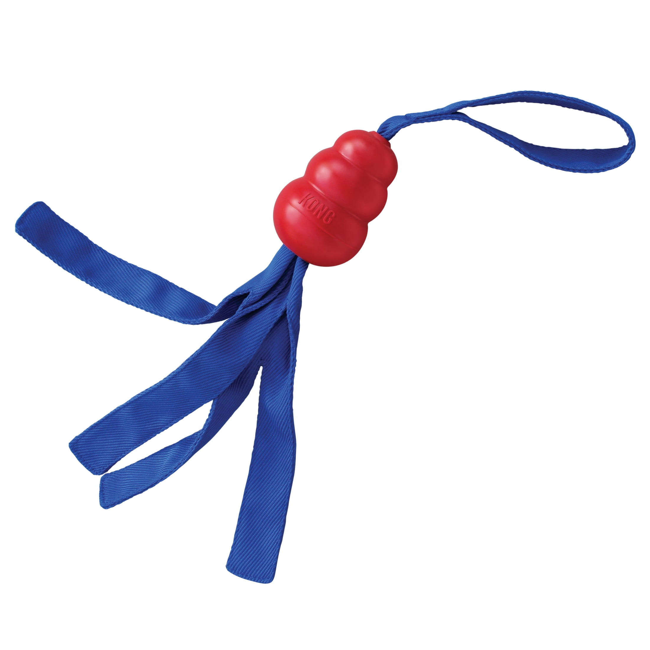 KONG® Tails, Natural Classic Rubber with Squeaker Looped Handle Dog Toy, Large