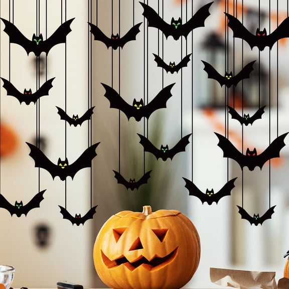 Konghyp 18Pcs Halloween Decorations Pull Flags Hanging Strips, Unique Designs, Holiday Decor, Easy to Install, Perfect for Parties and Celebrations, Festive Home Decor