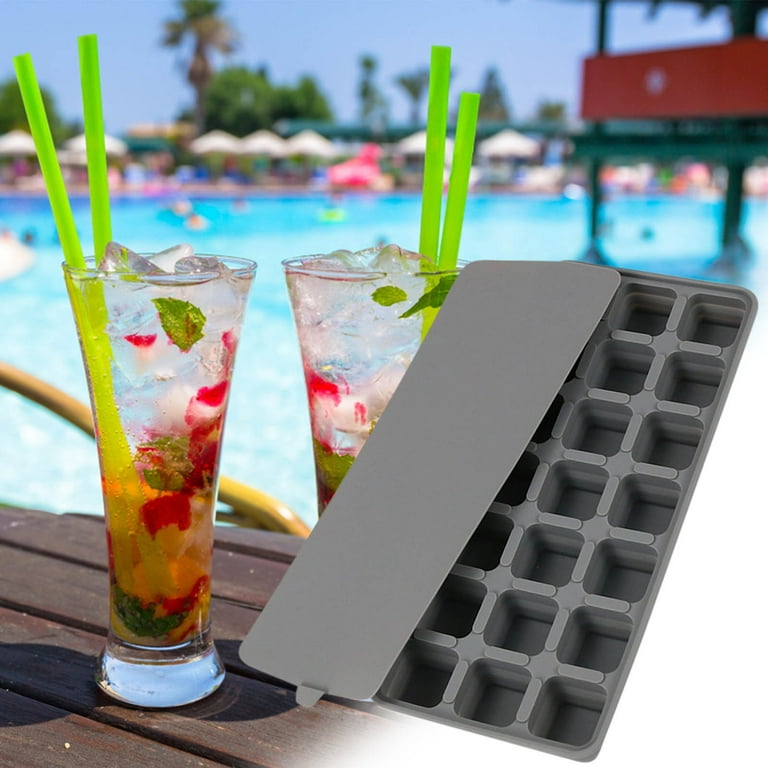 Konghyp 21 Cell Folding Ice Tray With Easy Release Lid Silica Gel Material For Even Cubes Convenient Storage And Fresh Color Design Walmart