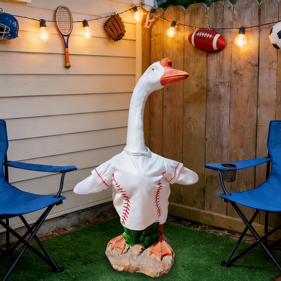 Konghyp 23 Inch Gooses Clothing Sports Theme Decoration, Outdoor Garden Costume, Durable Polyester Outfit, Festival Centerpiece, Lawn Geese Accessory