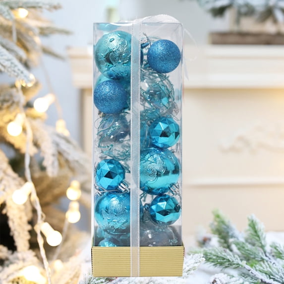 Konghyp 24Pcs Christmas Decoration Balls Set, Electroplated Ornaments, Holiday Tree Decorations, Festive Decor for Home, Versatile Hanging Balls for Wreaths and Garlands