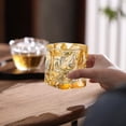 thumbnail image 1 of Konghyp 250ml Twisted Glass Cup, Colorful Whiskey Glass, Thickened Beer Glass, Unique Design, Ideal for Hydration and Casual Drinking, Stylish Home & Bar Decor, 1 of 6