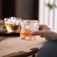 thumbnail image 1 of Konghyp 250ml Twisted Glass Cup, Colorful Whiskey Glass, Thickened Beer Glass, Unique Design, Ideal for Hydration and Casual Drinking, Stylish Home & Bar Decor, 1 of 6