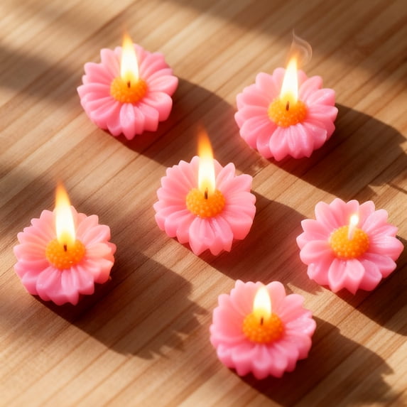 Konghyp 2Pcs Scented Floating Candles, Exquisite Party Gifts, Handcrafted Soy Wax Candle Set, Elegant Wedding Favors, Ideal for Home Decoration, Holiday Present