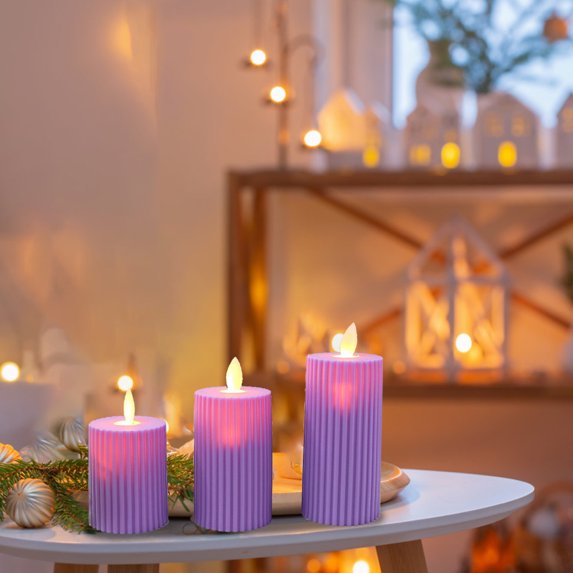 Konghyp 3-Piece LED Electronic Candle Light, Realistic Flame Effect, Safe Decorative Lighting, Versatile Party Decor, Perfect for Home or Events, Enhances Ambiance