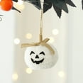 thumbnail image 1 of Konghyp 3-inch Soft Pumpkin Tree Decoration, Cute Hanging Ornament, Halloween Holiday Party Décor, Indoor Home Decoration, Fabric-Wrapped Pumpkin, Fall Thanksgiving Decoration, 1 of 6