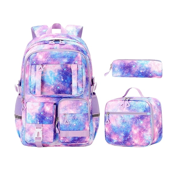 Konghyp 3Pcs Backpack Set, Large Capacity Backpack with Lunch Bag, Versatile Casual Backpack Kit, Insulated Lunchbox, Stylish Pencil Case, Durable and Waterproof, Perfect for Daily Use