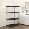 thumbnail image 1 of Konghyp 4 Tier Storage Shelves, Sturdy Shelving Unit, Multi-Purpose Organizer, Ideal for Kitchen, Bathroom, Closet, Compact Storage Solution, Easy Assembly, Waterproof Plastic, Space Saving设计, 1 of 7