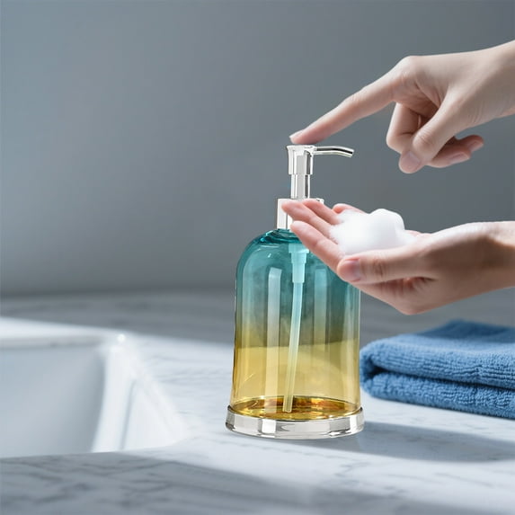 Konghyp 450ml Hand Dispenser Bottle, Soap Dispenser, Bathroom Kitchen Essential, Refillable Liquid Pump, Multi-Purpose Use, Non-Corrosive Plastic Pump