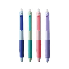Konghyp 4Pcs Black Heat Friction Erasable Gel Pens, 0.5mm Fine Tip, Refillable Ink, Built-in Eraser, Perfect for Journals, Drafting, Notetaking, Smooth Writing, Thermal Friction Eraser