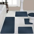 thumbnail image 1 of Konghyp 5PCS Large Bath Rug Mat Set, Soft Comfortable Water Absorption, Non-Slip Thick Washable, Easy To Dry, Multi-Purpose Bathroom Rugs, Modern Design for Home Use, 1 of 7