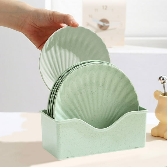 Konghyp 5Pcs Creative Shells Snack Plates, Storage Set, Versatile Tableware, Clean Dining Solution, Multi-purpose Food Tray for Shrimp Shells and Snacks, Easy to Clean Stacking Plates