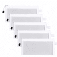 thumbnail image 1 of Konghyp 5Pcs Pencil Case, Portable Mesh Storage Pouch, Stain Resistant, Versatile Organizer for Office and Home, Lightweight Transparent Design, Ideal for Stationery and Supplies, 1 of 8