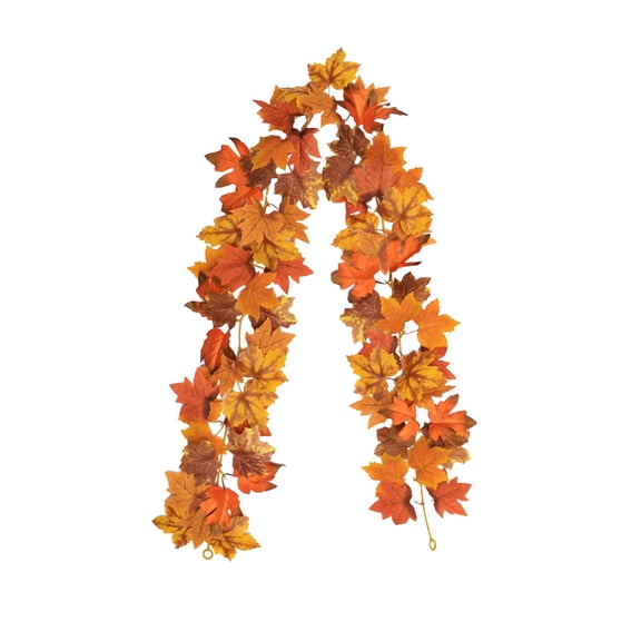 Konghyp 69in Artificial Maple Leaf Rattan Decoration, Fall Home Decor, Waterproof Artificial Plant, Autumn Window Display, Elegant Decorative Arrangement