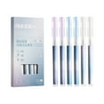 thumbnail image 1 of Konghyp 6Pcs Straight Liquid Ballpoint Pen, 0.5mm Precision Tip, Smudge-Free Ink, Ergonomic Grip for Comfortable Writing, Large Capacity Rollerball Pens, Convenient Clip Design, 1 of 6