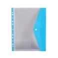 thumbnail image 1 of Konghyp A4 Transparent Loose Leaf File Pouch, 11-Hole Binder Folder with Snap Button, Plastic Document Storage Bag for Office Supplies, Waterproof File Organizer Pouch for Documents Receipts Bills, 1 of 6