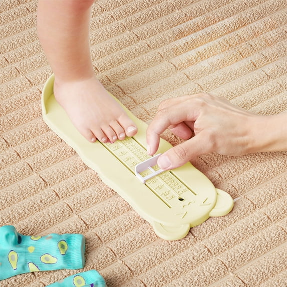 Konghyp Accurate Foot Length Measuring Device, Plastic Shoe Size Gauge, Slip-Proof Stability Tool, Portable Foot Measurement for Online Shopping, Foot Growth Monitoring Tool