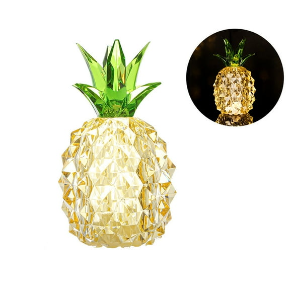 Konghyp Acrylic Pineapple Night Light, LED Creative Table Lamp, Nordic Home Decor Light, Transparent Decorative Nightlight, Warm Soft Lighting, Modern Art Lighting for Bedroom