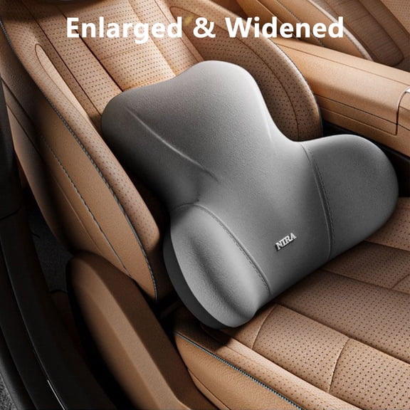 Konghyp Automotive Headrest Lumbar Memory Foam Cushion – Universal Backrest for Car Support and Driving Comfort – Enhances Lumbar and Neck Support for Improved Posture.