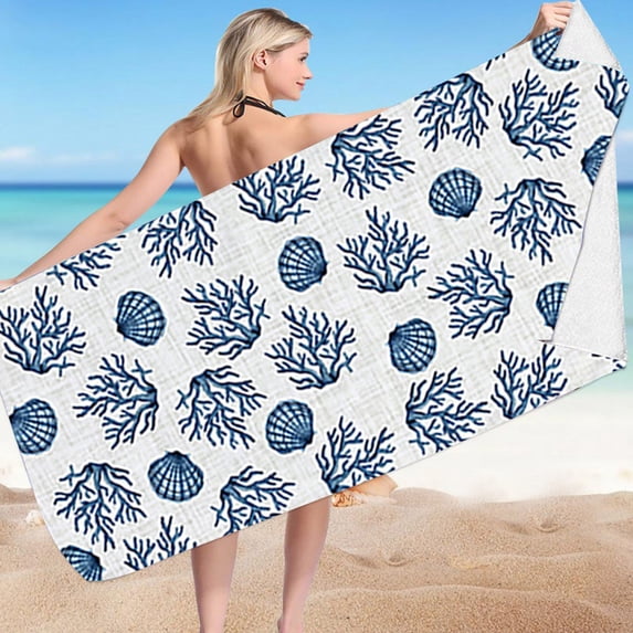 Konghyp Beach Towel Microfiber – Quick Dry Lightweight Travel Towels for Adults and Kids, Perfect for Beach Days, Easy to Pack, and Ideal for Poolside Fun and Outdoor Adventures