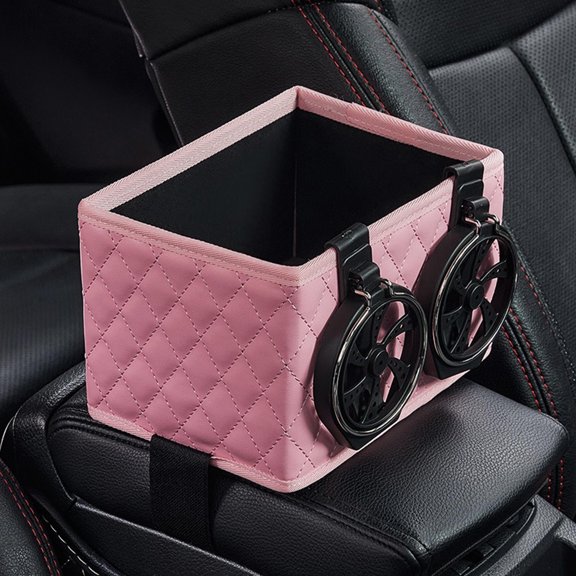 Konghyp Car Armrest Box Tissue Holder – Multifunctional Storage Box with Cup Rack – Convenient Car Storage Solution for Organized and Neat Interiors