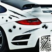Konghyp Car Modification Stickers   Simulation Bullet Hole Crack Stickers, Personalized and Funny Car Supplies   Add a Unique and Humorous Touch to Your Vehicle.