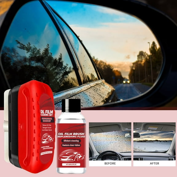 Konghyp Car Windshield Cleaning Brush – 120ml Degreasing and Rainproof Cleaning Solution for Clear Car Glass – Essential Tool for Maintaining Visibility and Safety on the Road