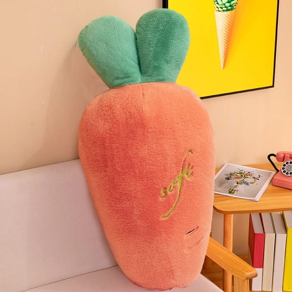 Konghyp Carrot Pillow – Long, Removable, and Washable Leg Pillow – Ideal for Sofa, Headboard, and Back Support – Cute and Functional Sleeping Cushion