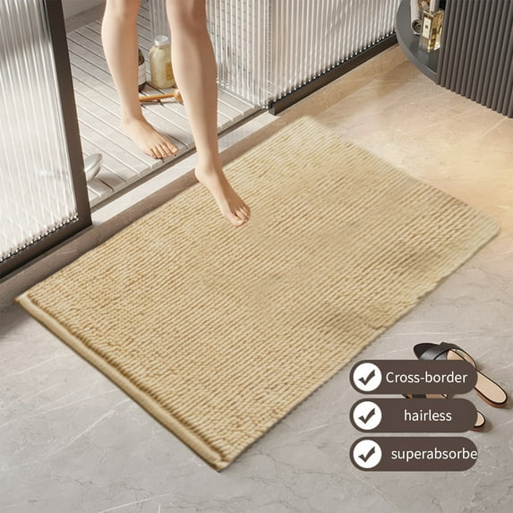 Konghyp Chenille Carpet – Dense Short Pile All-Season Rug, Soft and Absorbent, Non-Slip Design for Bedroom and Home Flooring, Perfect for Comfort and Style.