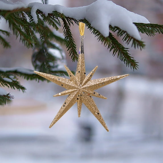 Konghyp Christmas Decoration Pendant, Exploding Star Pendant for Christmas Tree, Shatterproof Ornaments, Versatile Holiday Decor, Easy to Hang Christmas Tree Decorations, Festive Home Accessories