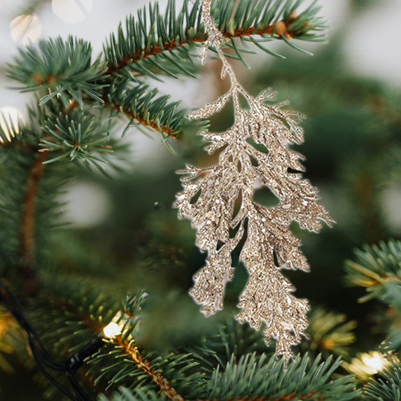 Konghyp Christmas Hanging Decorations, Glitter Sequins Fruit Tree Branch Decor, Long Flower String Rattan, Shatterproof Plastic Ornaments, Easy-to-Hang Christmas Tree Decor, Table Centerpieces