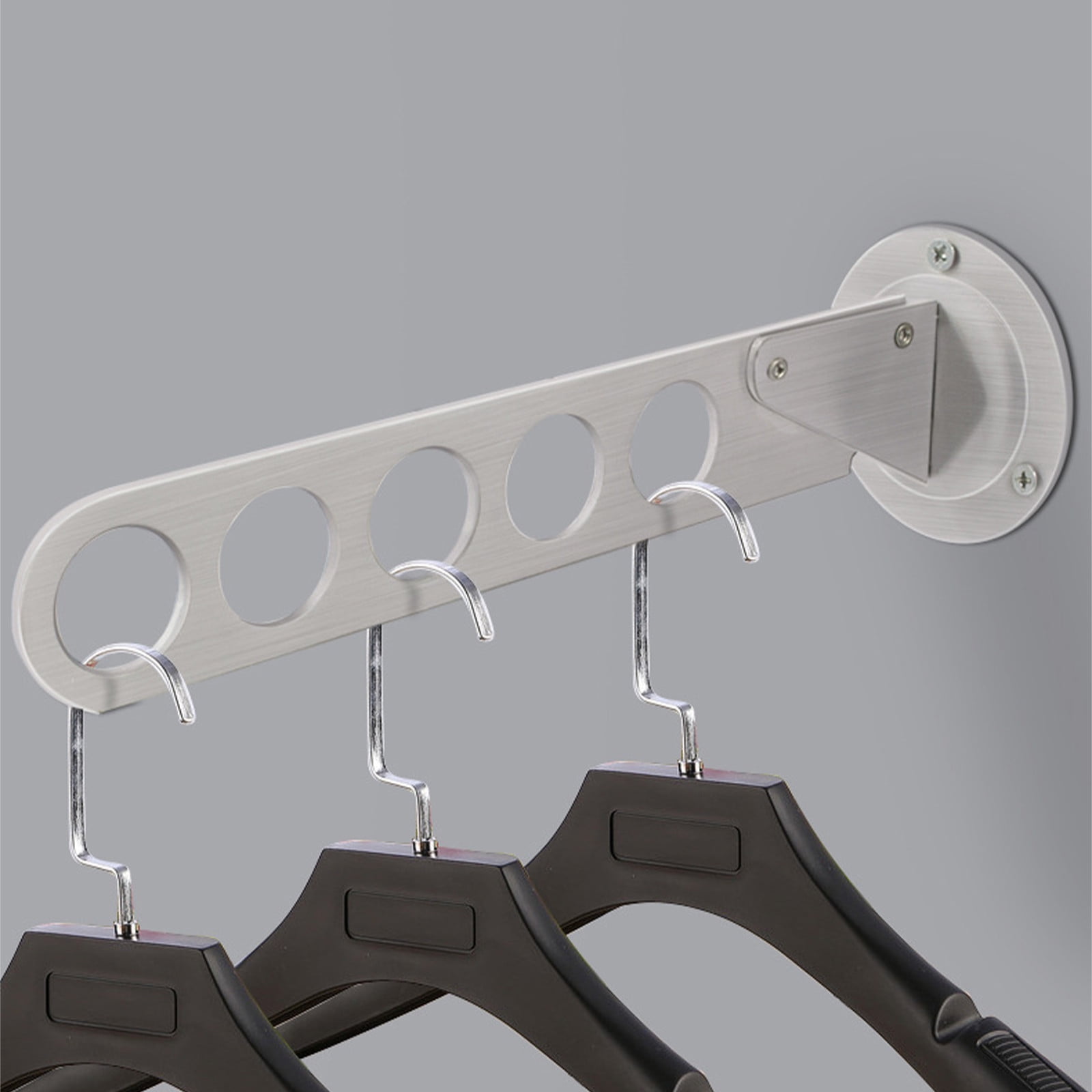 Konghyp Clothes Drying Rack Stainless Steel Folding Invisible Rod for