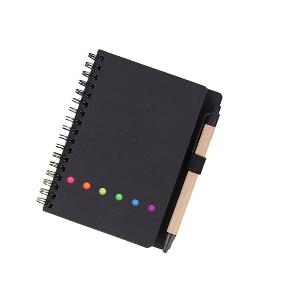 Konghyp Coil Notebook Kraft Paper, Convenient Index Stickers, Portable Writing Journal, 70 Pages for Notes, Sketches, Productivity Planner
