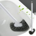 Konghyp Compact Toilet Brush Kit Modern Bathroom Cleaning Tool with