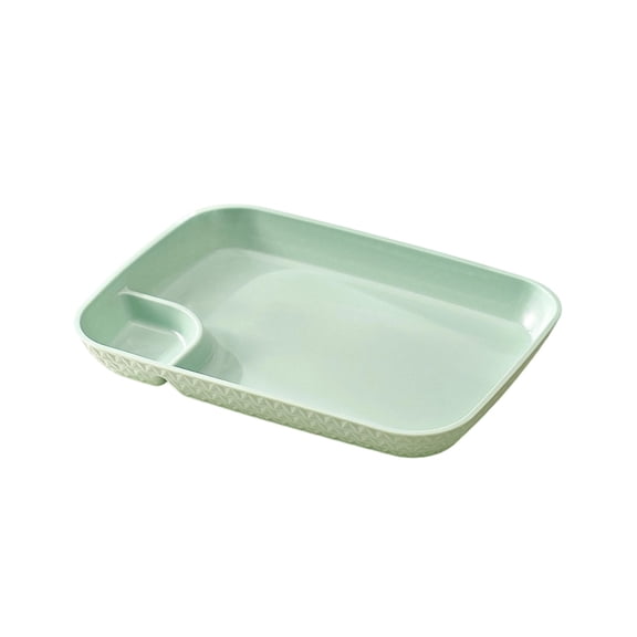 Konghyp Compartmentalized Plastic Meal Tray, Lightweight Dinner Plate, Microwave and Dishwasher Safe, Sustainable Meal Solution, Ergonomic Design for Easy Handling