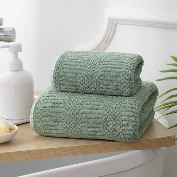 Konghyp Corals Fleece Towel Set, Soft and Absorbent Bath Towels, Quick-Drying Towel Set for Home Use, Stylish Bathroom Decor, Durable and Fade Resistant, Luxury Comfort Towels