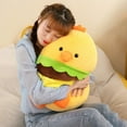 thumbnail image 1 of Konghyp Cute Hamburger Chicken Pillow, Soft Plush Toy, Decorative Cushion for Home, Travel Companion, Perfect Gift for Holidays and Festivals, 1 of 7