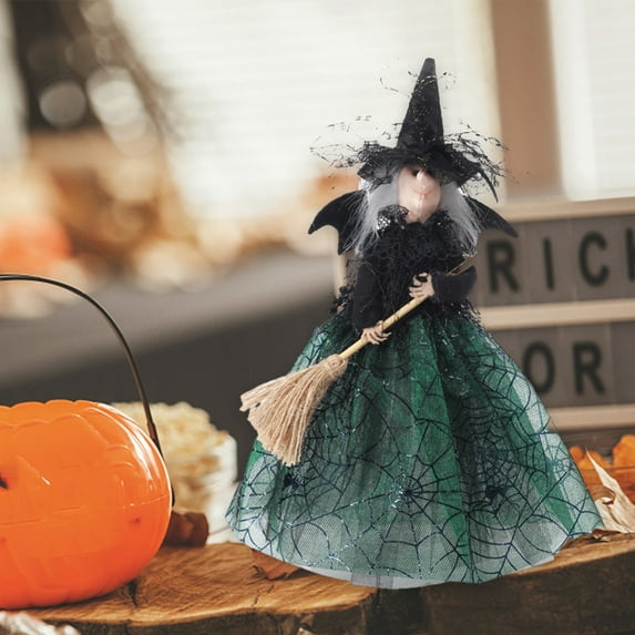 Konghyp Cute Witch Decorations, Halloween Decor, Retro Kitchen Witch Doll, Indoor and Outdoor Use, Perfect for Parties and Celebrations, Unique Halloween Party Props