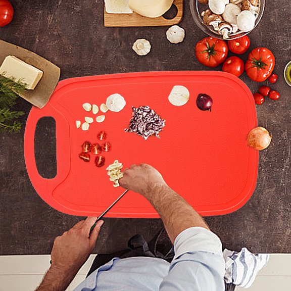 Konghyp Cutting Boards For Kitchen - Chopping Board,And Non Slip Handles - Reversible, Cutting Board- Unique Gifts For Cooks Who Have Everything