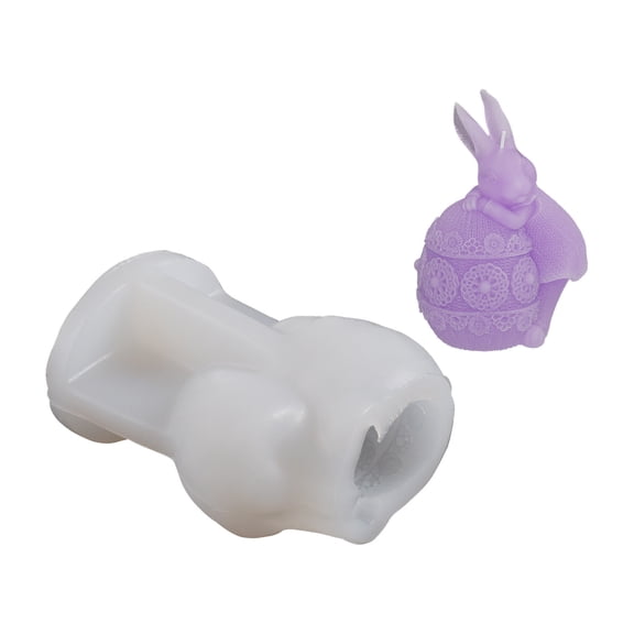 Konghyp Easter Rabbit Moulds – Fun Easter Bunny Baking Mould for Plaster and Soy Wax Candles, Ideal for Creative Holiday Baking and Craft Projects to Celebrate Easter