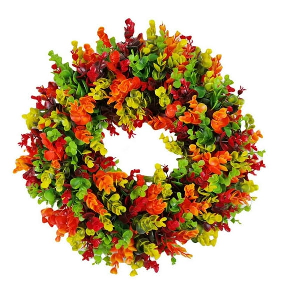 Konghyp Fall Wreath, Artificial Wreath for Front Door, Rustic Thanksgiving Decoration, Perfect for Indoor and Outdoor, Unique Fall Home Decor, Beautiful Autumn Wreath