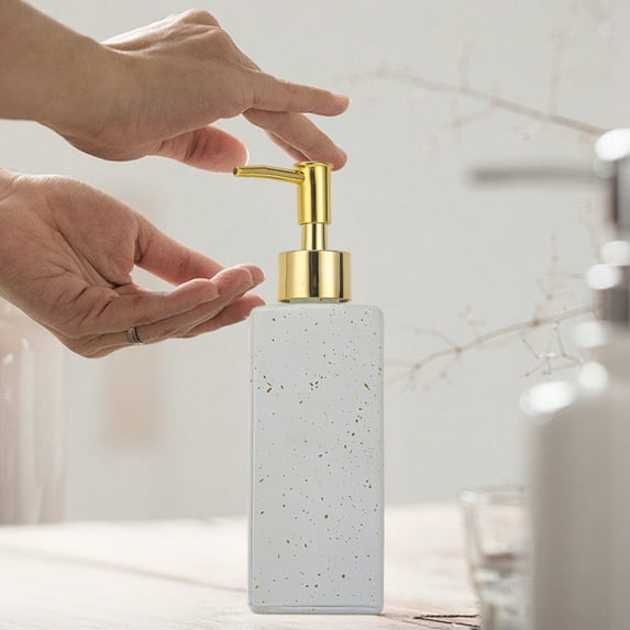 Konghyp Foaming Soap Dispenser, Refillable Glass Bottle for Hand Soap, Shampoo, Body Wash, Elegant Design for Bathroom and Kitchen, Durable, Space-saving, Multi-use Dispenser