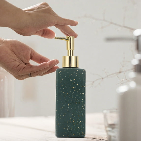 Konghyp Foaming Soap Dispenser, Refillable Glass Bottle for Hand Soap, Shampoo, Body Wash, Elegant Design for Bathroom and Kitchen, Durable, Space-saving, Multi-use Dispenser