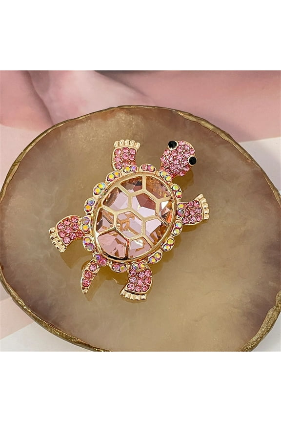 Full Diamond Turtle Brooch – Advanced Rhinestone Corsage Pin with Personalized Design – Elegant and Sparkling Accessory for Adding a Touch of Glamour.