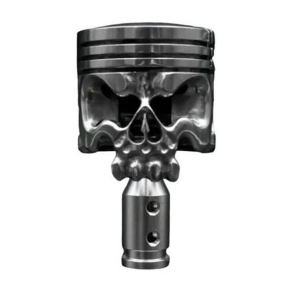 Konghyp Gear Knob Cover – Metal Skull Shape Selector for Automatic Vehicles, Stainless Steel Molding for a Stylish and Durable Car Gear Upgrade.
